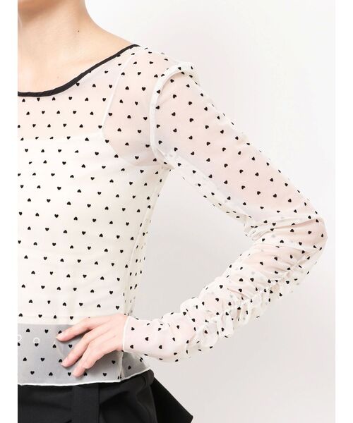 tシャツ モチーフチュールシアートップス レディース dazzlin tシャツ モチーフチュールシアートップス レディース