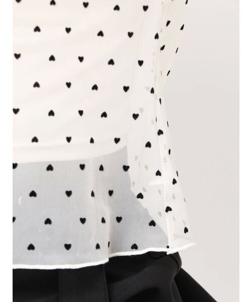 dazzlin tシャツ モチーフチュールシアートップス レディース