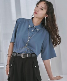 ブラウス シャツ メタルパーツカラーシャツ(HARE) レディース｜ZOZOTOWN Yahoo!店