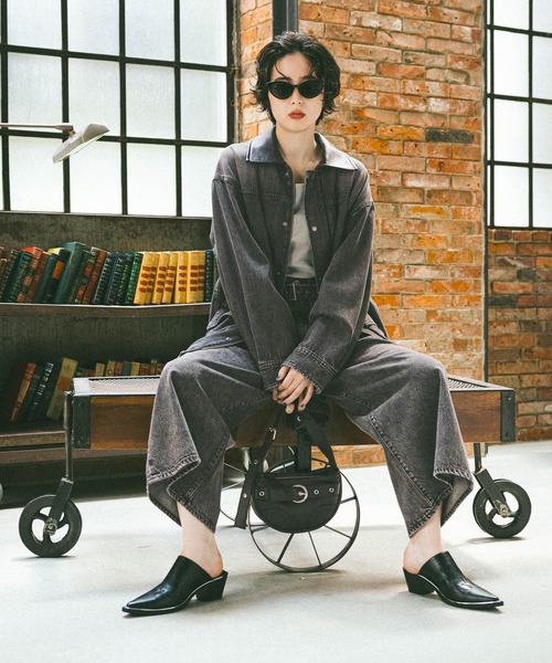 ニコアンド　Gジャン　ブラック niko and（ニコアンド）｜デニムジャケット一覧 - WEAR