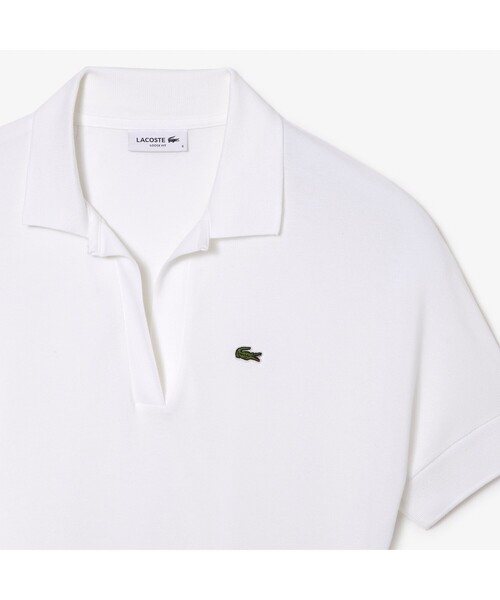 [LACOSTE] рубашка-поло с коротким рукавом X-SMALL черный женский 