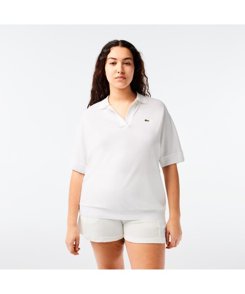 [LACOSTE] рубашка-поло с коротким рукавом X-SMALL черный женский 