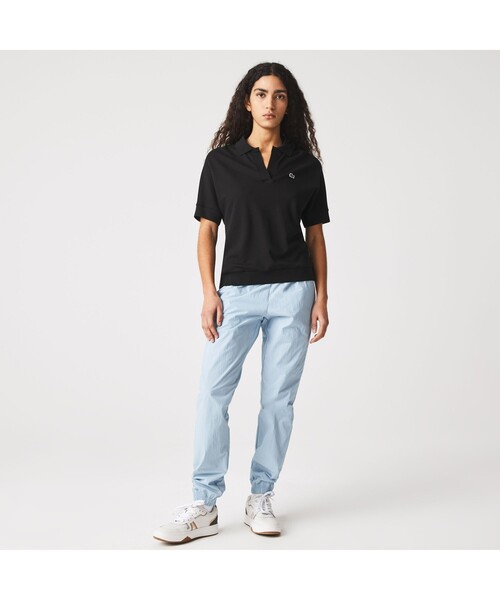 [LACOSTE] рубашка-поло с коротким рукавом X-SMALL черный женский 