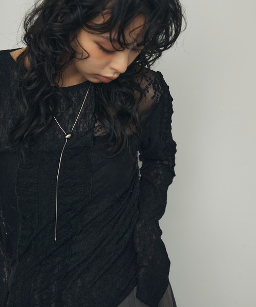 Trish（トリッシュ） tシャツ レースパッチワークプルオーバー