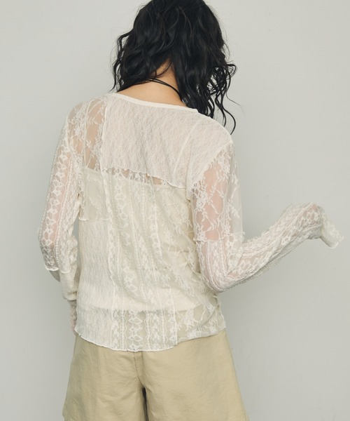 Trish（トリッシュ） tシャツ レースパッチワークプルオーバー