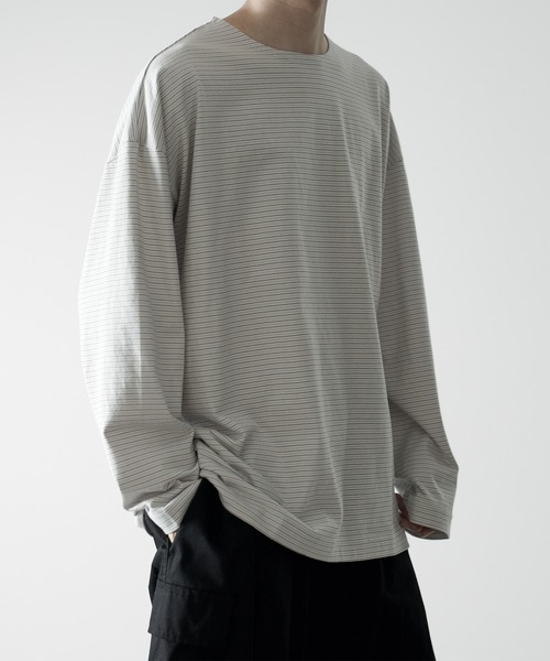 「RUUBON」 長袖Tシャツ S ホワイト メンズ