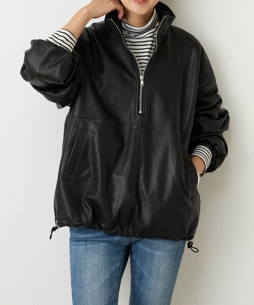 BEARDSLEY コート アウター 「15 quinze」ラムレザーハーフ