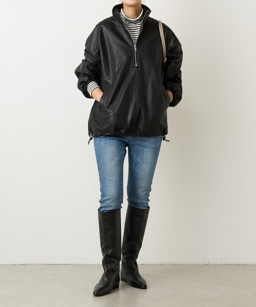 BEARDSLEY コート アウター 「15 quinze」ラムレザーハーフ