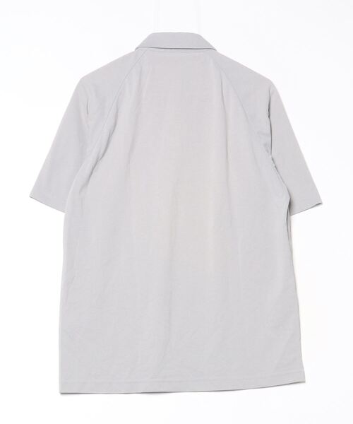 【美品】UNITED ARROWS & SONS 半袖ポロシャツ　グレー　XL MEN サッカーセミジャガード 半袖シャツ ダークマリン