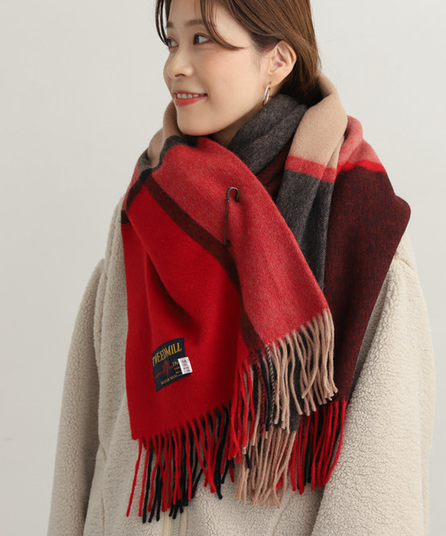 TWEED MILL（ツイードミル） ストール - レッド系その他 レディース