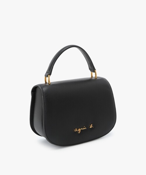【未使用】アニエスベー ビジネスバッグ 2way ショルダーバッグ 黒 agnes b.（アニエスベー） ショルダーバッグ バッグ レザー 2way