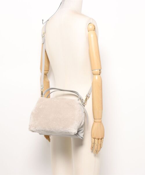 ハンドバッグ 「RIPANI」レザーハンドルムートンバッグ(Q56465)