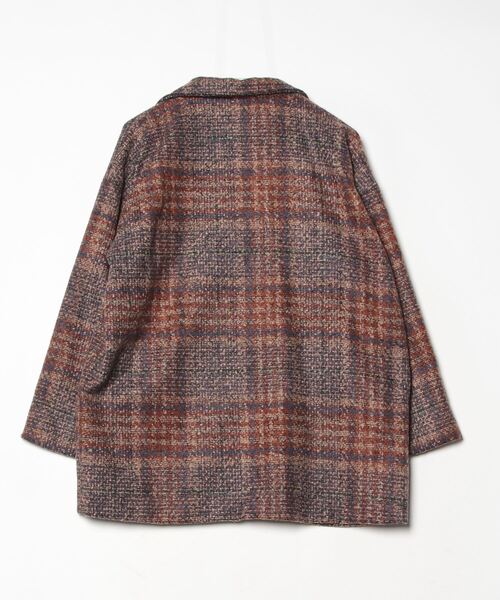 「JUNOAH」 チェスターコート X-LARGE ブラウン レディース_画像2