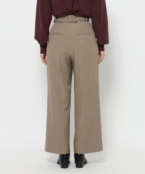 スラックス パンツ ベルトツキセンタープレスパンツ　602793 レディース | mysty woman | 14