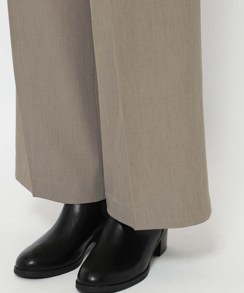 スラックス パンツ ベルトツキセンタープレスパンツ　602793 レディース | mysty woman | 18