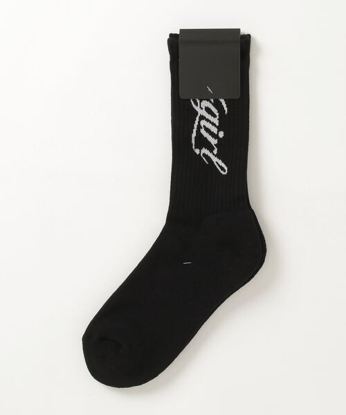 X-girl（エックスガール） 靴下 SIGN PAINTING LOGO RIB SOCKS