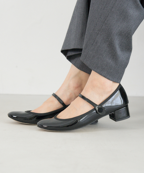 【セール中!!】証明書付 Repetto Rose メリージェーン 黒 エナメル repetto（レペット） 【NEW SIZE】repetto パンプス Rose Mary Jane AD
