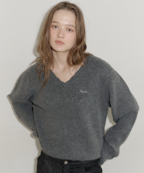 RUYSSELNO CIDAM（ラッセルノ）Vネックニット　セーター　サイズ6 ニット セーター Vネック・ラウンドネックハイゲージ六分袖ニット