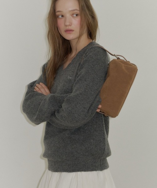 GIUNON ニット セーター loose scallop v-neck knit / ルーズ