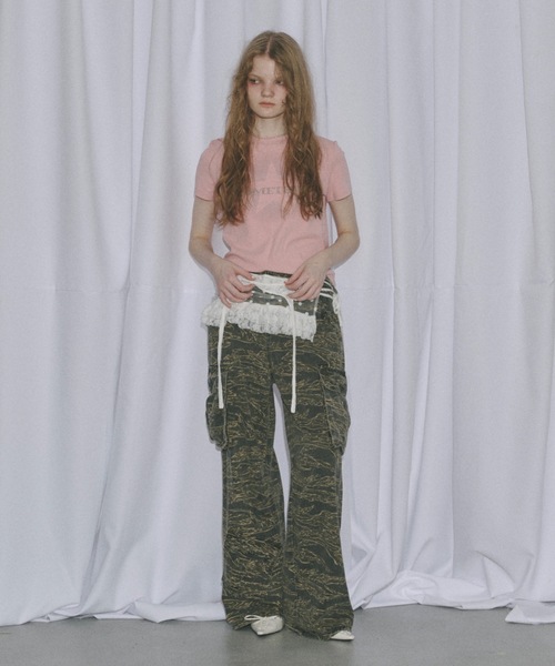 「SHAGGIE」 半袖Tシャツ FREE ホワイト レディース_画像3