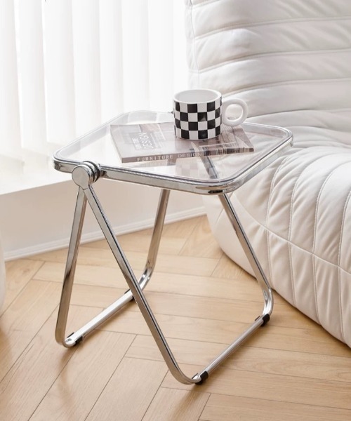 サイドテーブル・ナイトテーブル・ローテーブル Made in I Folding modern acrylic table 家具 Folding modern acrylic side table : ZOZOTOWN Yahoo!店 - 通販