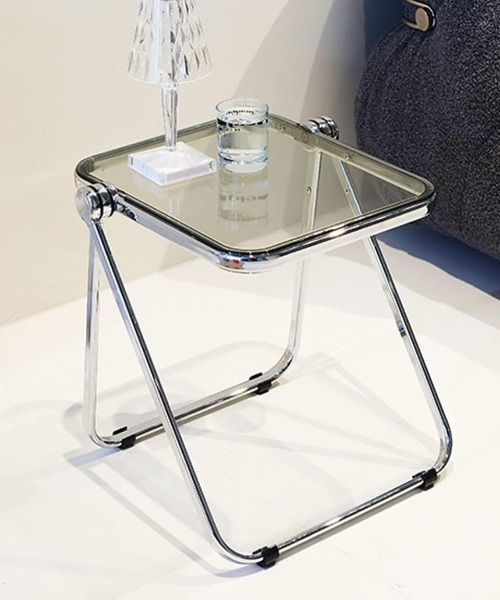 家具 Folding modern acrylic side table : ZOZOTOWN Yahoo!店 - 通販