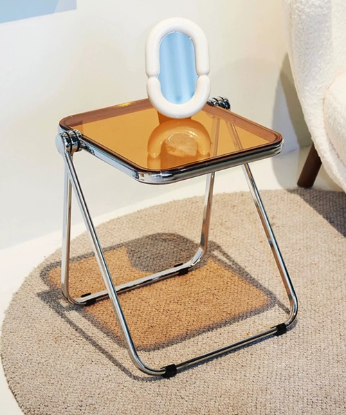 家具 Folding modern acrylic side table : ZOZOTOWN Yahoo!店 - 通販