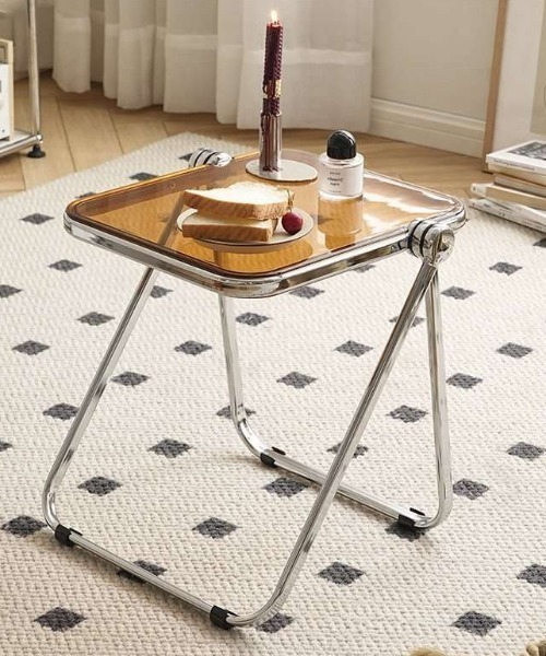 家具 Folding modern acrylic side table : ZOZOTOWN Yahoo!店 - 通販