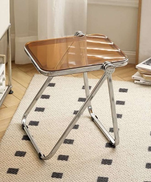 家具 Folding modern acrylic side table : ZOZOTOWN Yahoo!店 - 通販