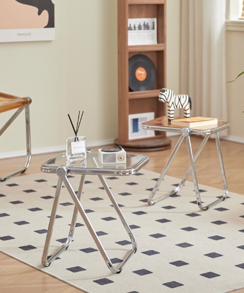 家具 Folding modern acrylic side table : ZOZOTOWN Yahoo!店 - 通販