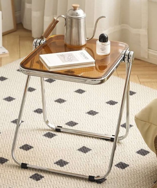 家具 Folding modern acrylic side table : ZOZOTOWN Yahoo!店 - 通販