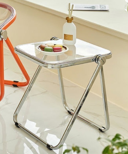 家具 Folding modern acrylic side table : ZOZOTOWN Yahoo!店 - 通販