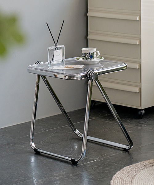 家具 Folding modern acrylic side table : ZOZOTOWN Yahoo!店 - 通販