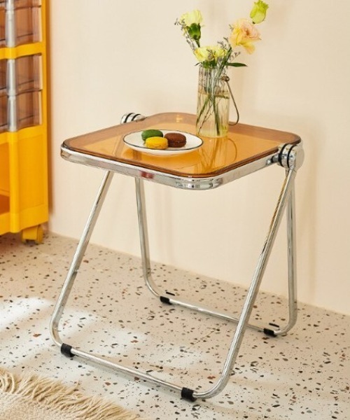 家具 Folding modern acrylic side table : ZOZOTOWN Yahoo!店 - 通販