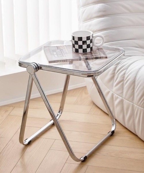 家具 Folding modern acrylic side table : ZOZOTOWN Yahoo!店 - 通販
