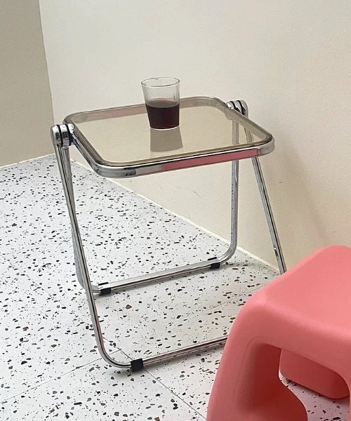 家具 Folding modern acrylic side table : ZOZOTOWN Yahoo!店 - 通販
