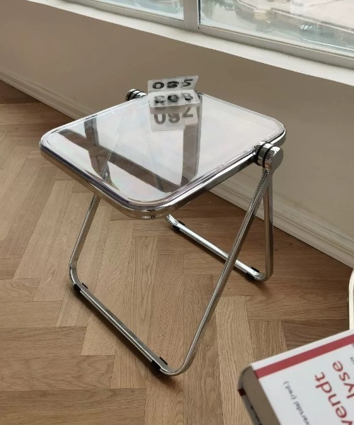 家具 Folding modern acrylic side table : ZOZOTOWN Yahoo!店 - 通販