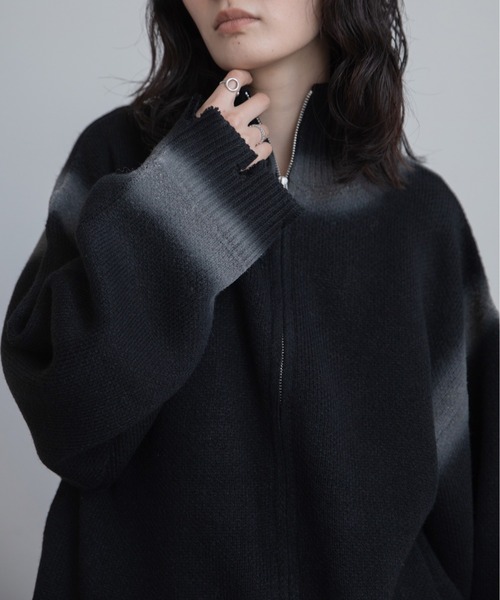 ニット セーター スプレーZIPニットコート レディース : ZOZOTOWN