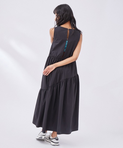 「NERGY」 ノースリーブワンピース FREE ライトグレー レディース_画像9