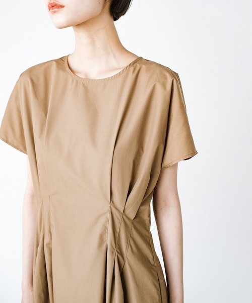 「haco!」 半袖ワンピース X-LARGE ベージュ レディース_画像4