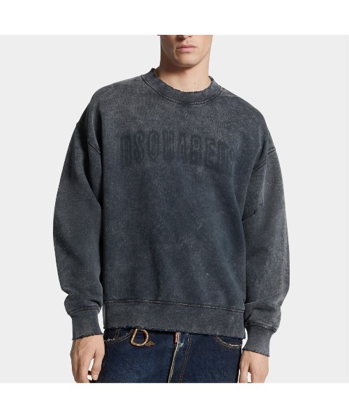 トレーナー スウェット Loose Fit Raw Edge Crewneck/0252 メンズ レディースの画像