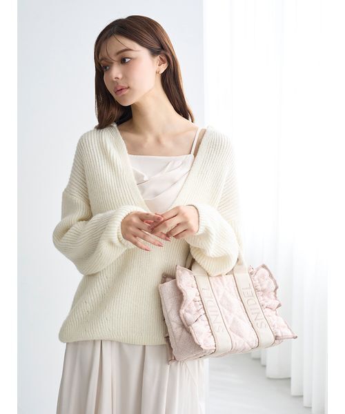 SNIDEL（スナイデル） ハンドバッグ フリルキルティングロゴバッグ