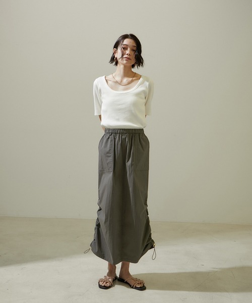 「SALON adam et rope'」 スカート FREE オフホワイト レディース_画像2