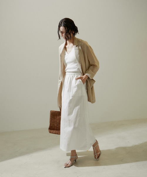 「SALON adam et rope'」 スカート FREE オフホワイト レディース_画像3