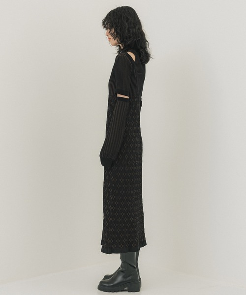 「PUBLIC TOKYO」 ニットワンピース FREE ブラック レディース_画像5