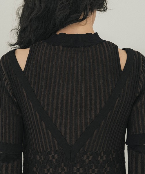 「PUBLIC TOKYO」 ニットワンピース FREE ブラック レディース_画像7