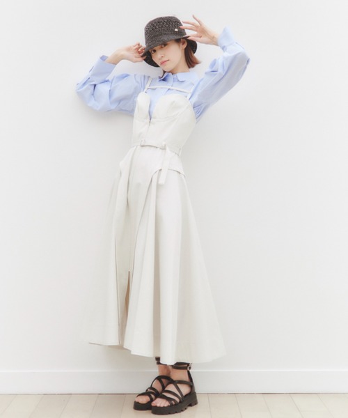 「SNIDEL」 キャミソールワンピース 1 ブラック レディース_画像3