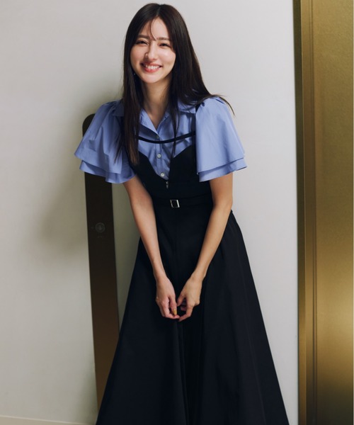 「SNIDEL」 キャミソールワンピース 1 ブラック レディース_画像4