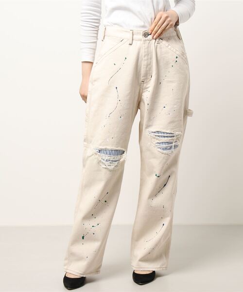 [RODEO CROWNS WIDE BOWL] Denim брюки MEDIUM голубой женский 