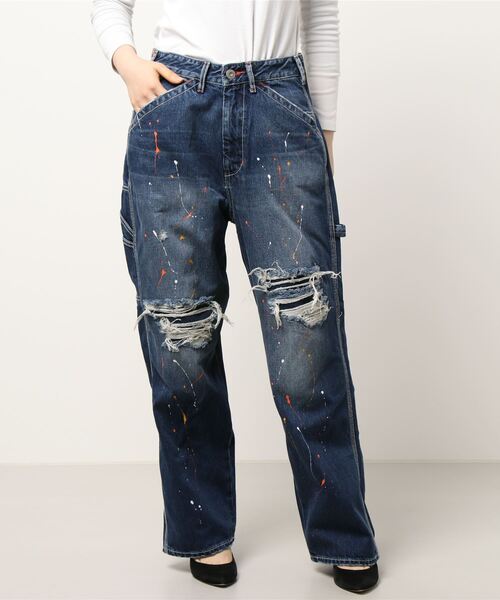 [RODEO CROWNS WIDE BOWL] Denim брюки MEDIUM голубой женский 